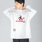 LittleLoroのGO GO! パンダカートmini カタカナロゴ Big Long Sleeve T-Shirt