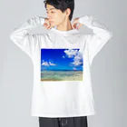 mizuphoto galleryのHeaven's blue Big Long Sleeve T-Shirt