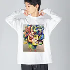 オチタケヒト takehito ochi きゃったろうの蛇頭女 Big Long Sleeve T-Shirt