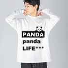 PANDA panda LIFE***ののぞきこみパンダ ビッグシルエットロングスリーブTシャツ