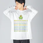 まめるりはことりの整列セキセイインコ隊【まめるりはことり】 Big Long Sleeve T-Shirt