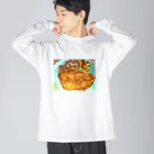 wosh1217のカリカリチキンソテー Big Long Sleeve T-Shirt