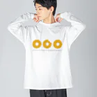 ZOZI SHOPのWhen you gaze into the doughnut hole, the doughnut hole gazes into you. ビッグシルエットロングスリーブTシャツ