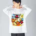 まめるりはことりのみっちりむっちり過密鳥まみれさん【まめるりはことり】 Big Long Sleeve T-Shirt