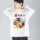 まめるりはことりの密です！鳥まみれ3密【まめるりはことり】 ビッグシルエットロングスリーブTシャツ