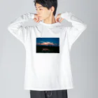 otakeの写真店の夕焼けの田んぼ Big Long Sleeve T-Shirt