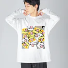 まめるりはことりのみっちりむっちり過密オカメインコさん【まめるりはことり】 Big Long Sleeve T-Shirt