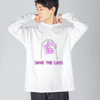 あみKENのSave the cats1 ビッグシルエットロングスリーブTシャツ