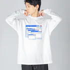 すいすいおよぐのメッセージ ビッグシルエットロングスリーブTシャツ