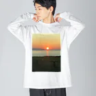 風景 Sophieの夕陽 ビッグシルエットロングスリーブTシャツ