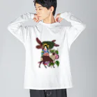 なないろの亀と鹿 ビッグシルエットロングスリーブTシャツ