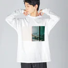 p-techiの涼しそうなベンチ Big Long Sleeve T-Shirt