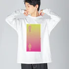 カセテツヤショップの錯覚シリーズ vo.1 ピクトグラムは同じ色 Big Long Sleeve T-Shirt