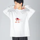 kascpoのアイスクリームdog ビッグシルエットロングスリーブTシャツ