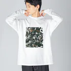 兎派のpaint_02_natural ビッグシルエットロングスリーブTシャツ