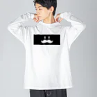 トシゾーのSUZURIのとこのヒゲ（黒帯）透過大 Big Long Sleeve T-Shirt