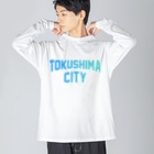 JIMOTO Wear Local Japanの徳島市 TOKUSHIMA CITY Big Long Sleeve T-Shirt