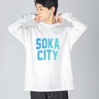 JIMOTOE Wear Local Japanの草加市 SOKA CITY Big Long Sleeve T-Shirt