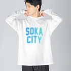 JIMOTO Wear Local Japanの草加市 SOKA CITY ビッグシルエットロングスリーブTシャツ