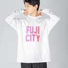JIMOTO Wear Local Japanの富士市 FUJI CITY Big Long Sleeve T-Shirt