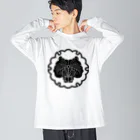 『NG （Niche・Gate）』ニッチゲート-- IN SUZURIの動物家紋。H.T.（雪輪にトラ）黒 Big Long Sleeve T-Shirt