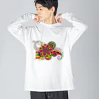 isao130の花-04 ビッグシルエットロングスリーブTシャツ