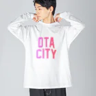 JIMOTOE Wear Local Japanの太田市 OTA CITY Big Long Sleeve T-Shirt