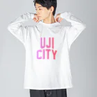 JIMOTO Wear Local Japanの宇治市 UJI CITY ビッグシルエットロングスリーブTシャツ