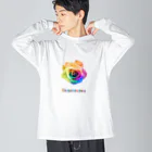 Spacy5 Official Onlineのレインボーローズ開花 Big Long Sleeve T-Shirt