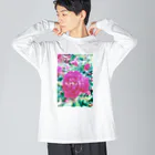 黄玉屋の実家の花1(薔薇) ビッグシルエットロングスリーブTシャツ