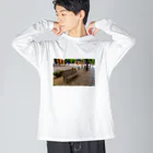hideaki_machiburaの丸の内ベンチTシャツ ビッグシルエットロングスリーブTシャツ