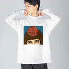 上戸マリー アートショップSUZURI店の小悪魔ガール Big Long Sleeve T-Shirt