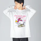 イラスト MONYAAT のCT75あひるのおひるさんのスキーＡ ビッグシルエットロングスリーブTシャツ