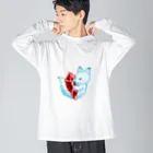 たぁ.(ドット)のきつねさん(空) Big Long Sleeve T-Shirt