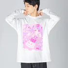 かわいいもののおみせ　いそぎんちゃくのゆめかわナースちゃん ビッグシルエットロングスリーブTシャツ