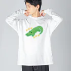 ちょこっとSHOPのわにくん ビッグシルエットロングスリーブTシャツ