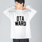 JIMOTO Wear Local Japanの大田区 OTA WARD ビッグシルエットロングスリーブTシャツ