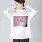 文鳥生活のてのひら文鳥もんちゃん Big Long Sleeve T-Shirt