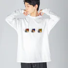 seemのブルドック三兄弟 Big Long Sleeve T-Shirt