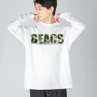 BEACSのBEACS　ロゴ1（パグ） ビッグシルエットロングスリーブTシャツ