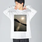 koreaの港から見える夕陽 Big Long Sleeve T-Shirt