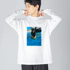 robipanのペンギン ビッグシルエットロングスリーブTシャツ