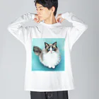 RosyMewsの見上げるなめ子ちゃん ビッグシルエットロングスリーブTシャツ