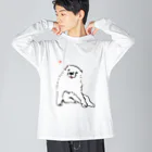 ふくふく商店の長沢芦雪「あの犬」芦雪の落款入り ビッグシルエットロングスリーブTシャツ