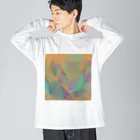 みうじあむ ち博のラブのような形〈Drawing〉 Big Long Sleeve T-Shirt