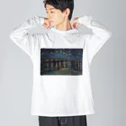 ゆーさんのフィンセント・ファン・ゴッホ ローヌ川の星月夜 Big Long Sleeve T-Shirt