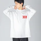 アメリカンベース の333　トリプル3　ラッキー　幸せ Big Long Sleeve T-Shirt