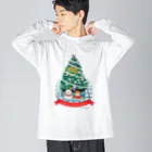 動物イラストレーター＆絵本作家 さささとこのお店のMerry Christmas！！ Big Long Sleeve T-Shirt