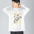 猫の隠れ家のはちわれ靴下の猫又ちゃん Big Long Sleeve T-Shirt