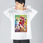 Milk☆Dipperのガールズファイター！ミルクディッパー☆02☆Otome Big Long Sleeve T-Shirt